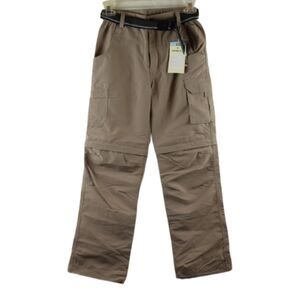 Jomlum Brown Khaki Boys Dry Pants w/ Belt Side Pockets Medium 012